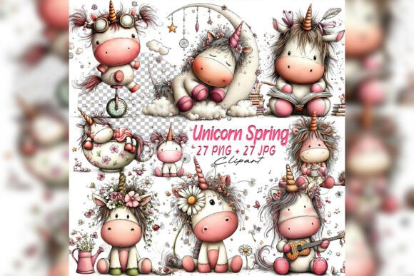 Download Whimsical Unicorn Girl Clipart Set Nurse - Premium Bundle