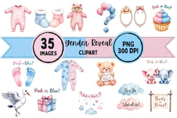 Download Gender Reveal Clipart - Gender reveal Collection